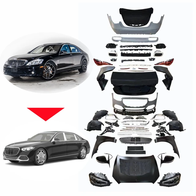 Kit de mise a jour exterieur de la Mercedes 2006 a 2012 ver la 2023 Maybach W221-W223O